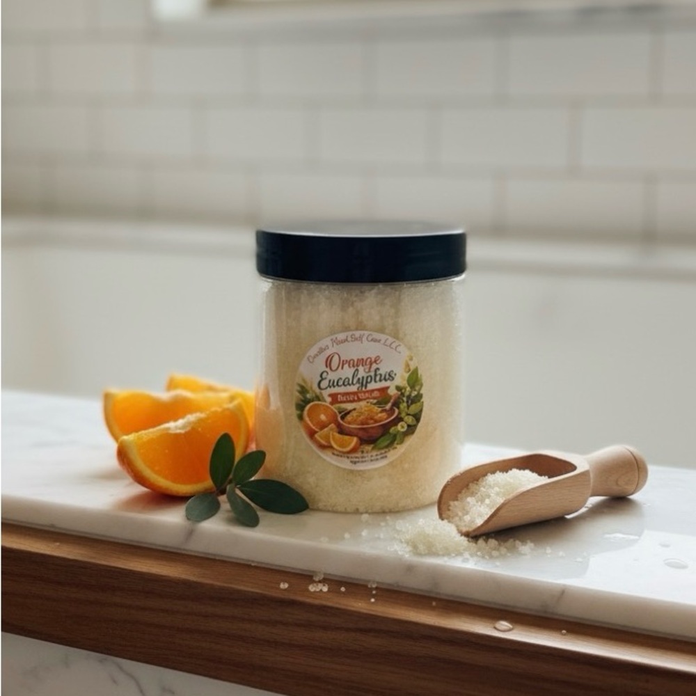 Handcrafted Orange Eucalyptus body scrub